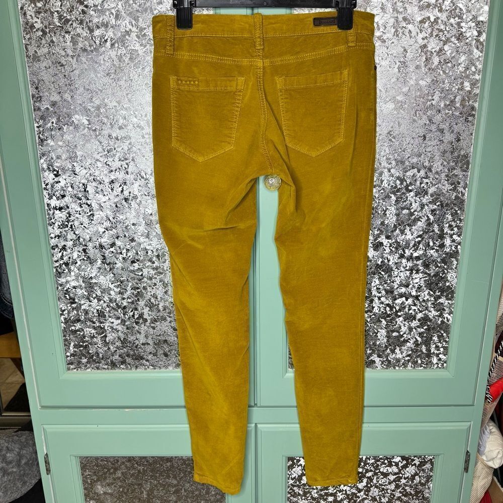 Blank NYC Mustard Yellow Chartreuse or Gold Velvet Skinny Pants Soft Size 28